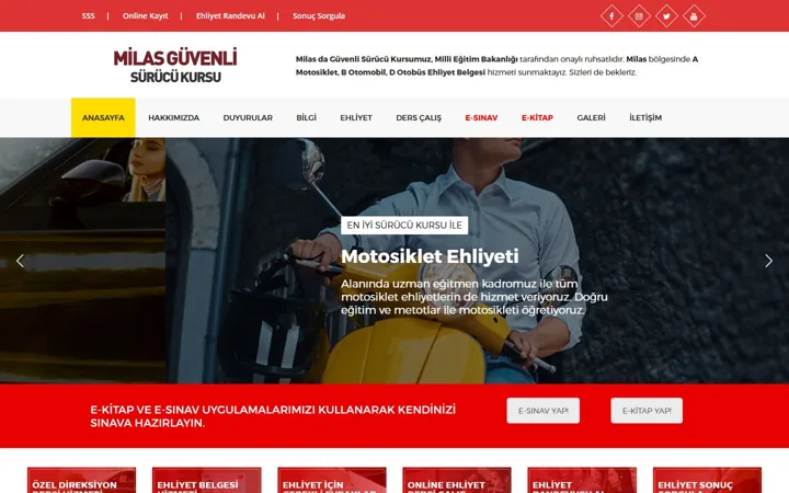 Milas Güvenli Sürücü Kursu web sitesi – milasguvenlisurucukursu.com