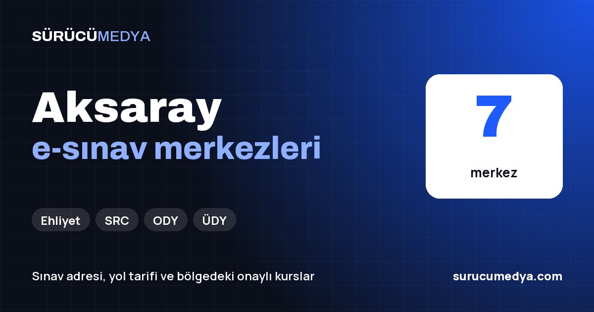 Aksaray e-sınav merkezleri paylaşım görseli