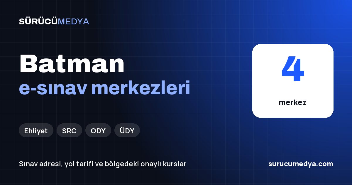 Batman e-sınav merkezleri paylaşım görseli