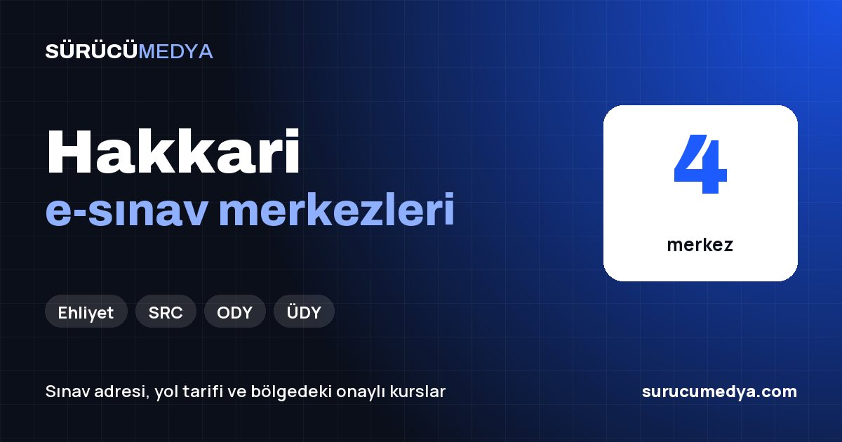 Hakkari e-sınav merkezleri paylaşım görseli