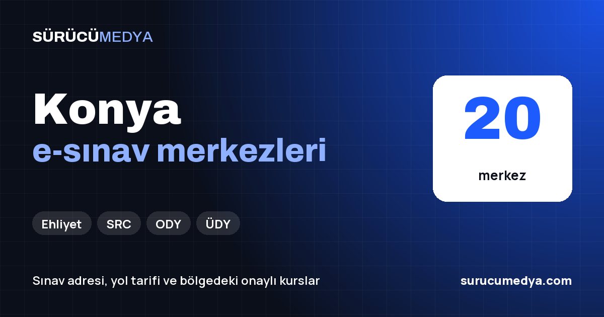 Konya e-sınav merkezleri paylaşım görseli