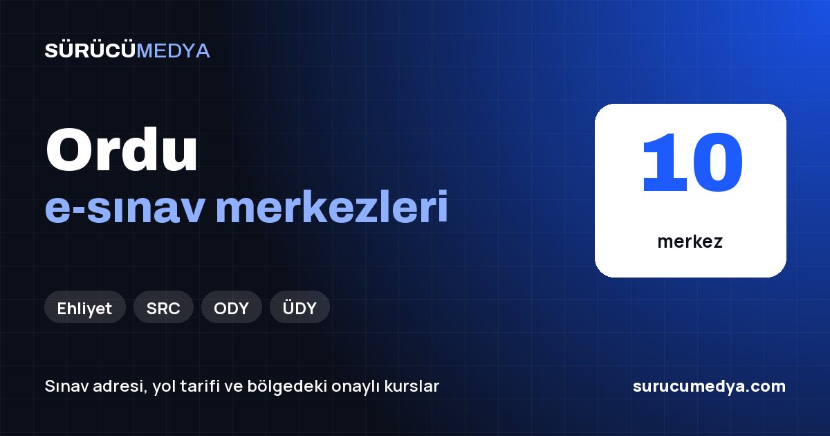Ordu e-sınav merkezleri paylaşım görseli