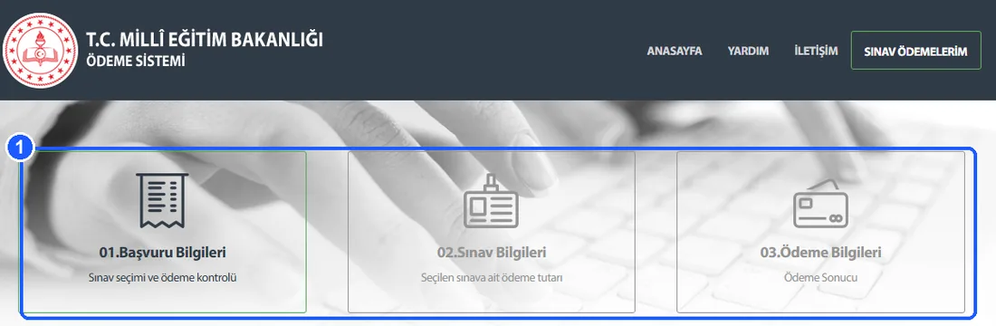 Sınav ücreti – adım 1: MEB Ödeme Sistemi’ni açın