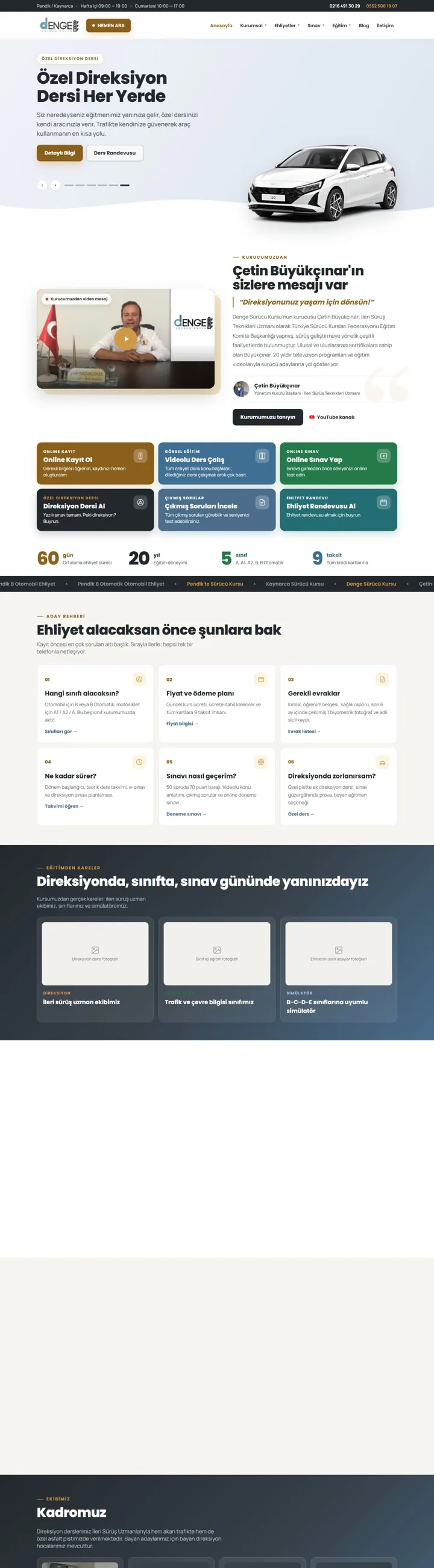Sürücü Kursu Premium – dengeehliyet.com masaüstü görünüm