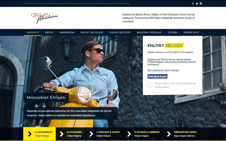 İstanbul Ehliyet Belgesi web sitesi – ehliyetbelgesi.com.tr