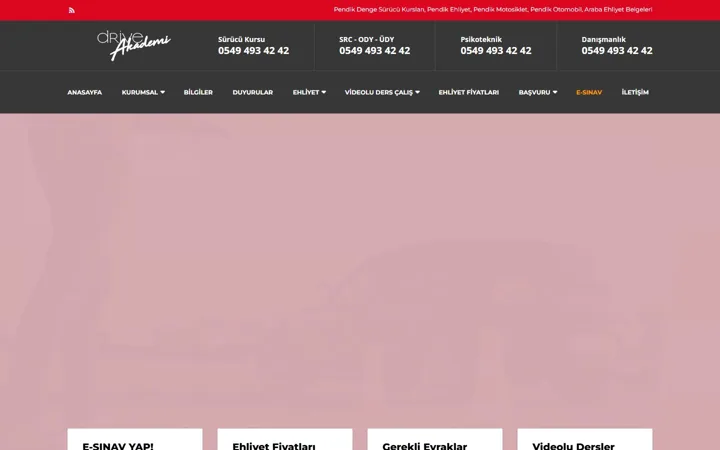 Denge Sürücü Kursu web sitesi – surucukurs.com.tr